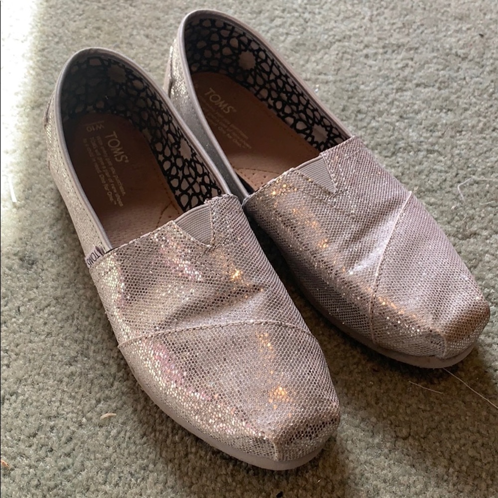 Silver Sparkle Toms